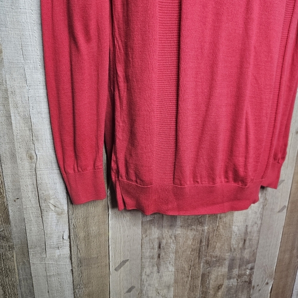 Father Sons Half-Zip Red Sweater Collared Pullover Long Sleeve Knit Size Medium - Picture 3 of 12